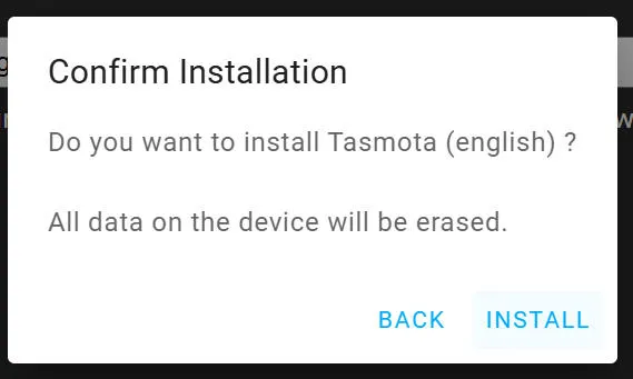 Confirm you've selected the correct install